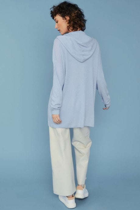 JAYLEY Cashmere Blend Ribbed Hoodie