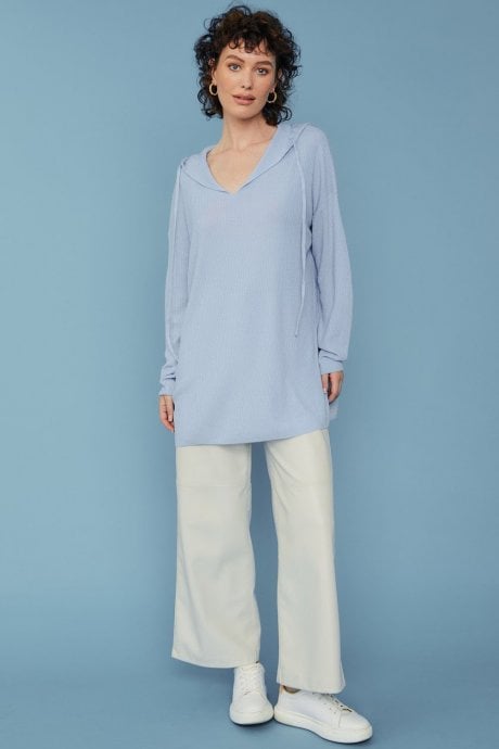 JAYLEY Cashmere Blend Ribbed Hoodie