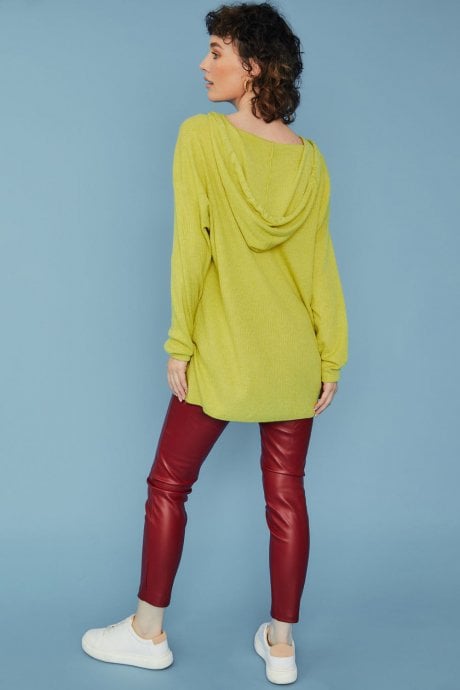 JAYLEY Cashmere Blend Ribbed Hoodie