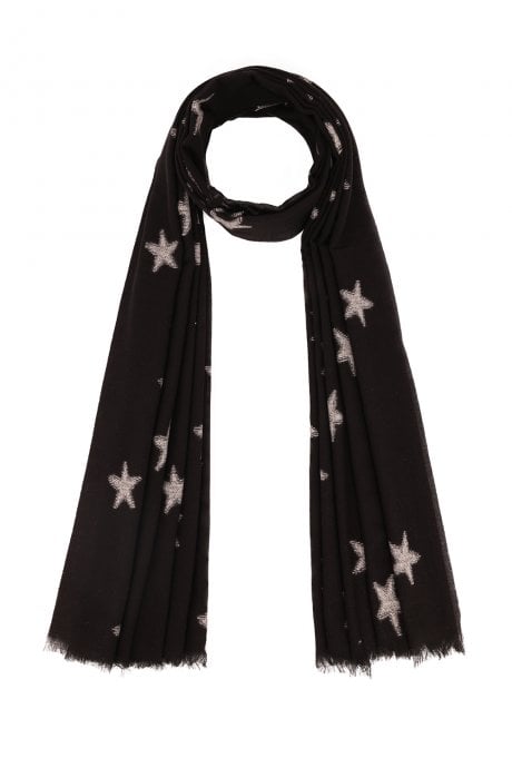 JAYLEY Cashmere Blend Star Design Scarf / Wrap