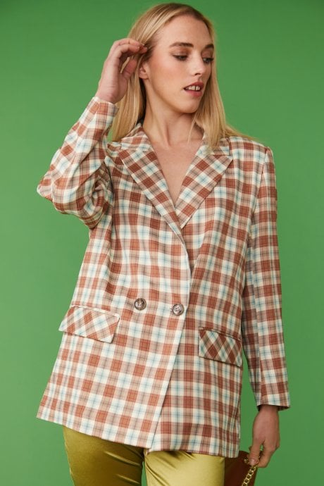 JAYLEY Checkered Blazer Jacket