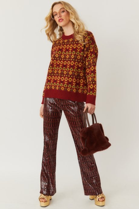 JAYLEY Chocolate Faux Fur Bag