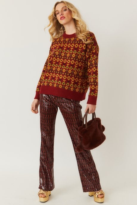 JAYLEY Chocolate Faux Fur Bag