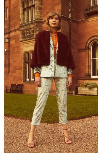 JAYLEY Chocolate Faux Fur Jacket