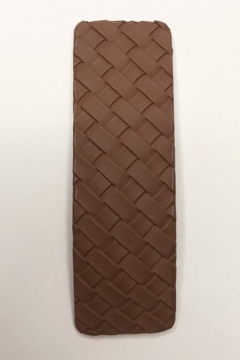 JAYLEY Chocolate Handmade Leather Hair Clip