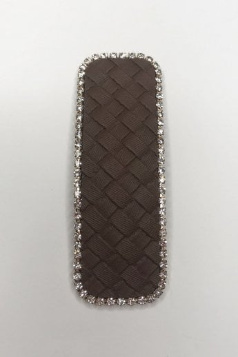 JAYLEY Chocolate Handmade Leather Hair Clip