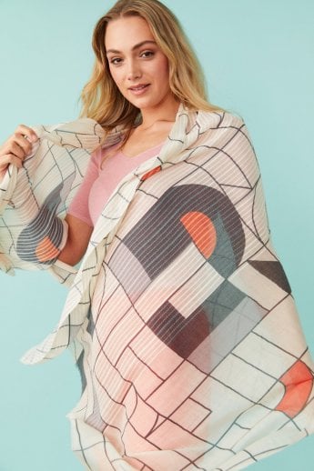 JAYLEY Chocolate Luxury Cashmere Silk Blend Wrap