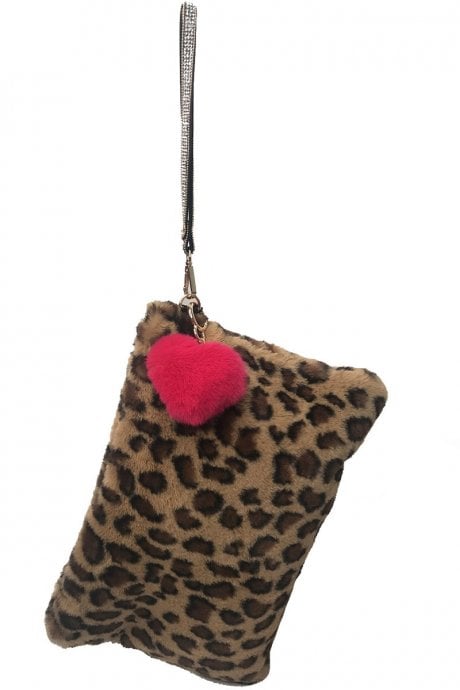 JAYLEY Chocolate Luxury Faux Fur Bag