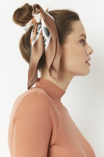 JAYLEY Chocolate Pure Silk Scarf