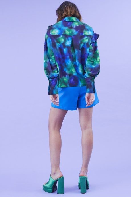 JAYLEY Cleo Silk Blend Ruffle Shirt