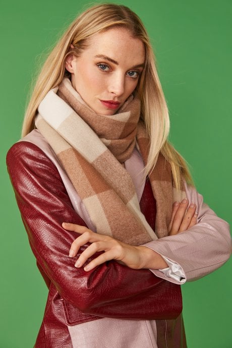 JAYLEY Cream Cashmere Blend Wrap