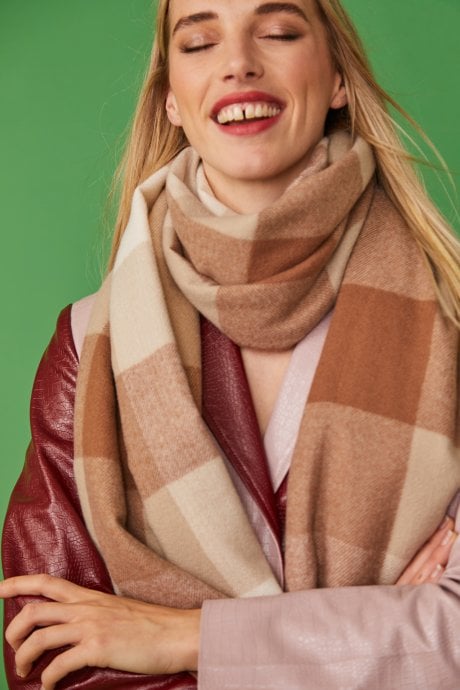 JAYLEY Cream Cashmere Blend Wrap
