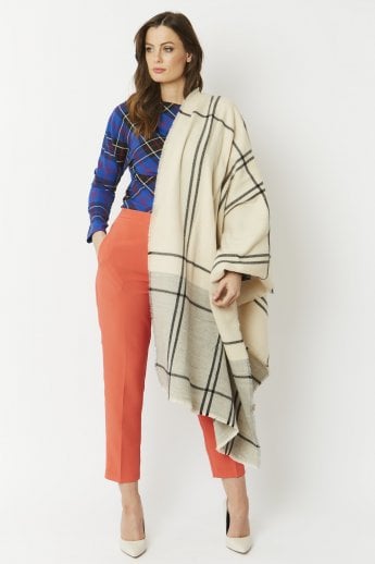JAYLEY Cream Cashmere Blend Wrap