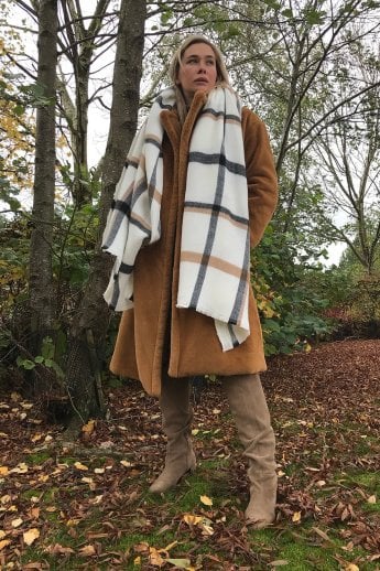 JAYLEY Cream Cashmere Blend Wrap