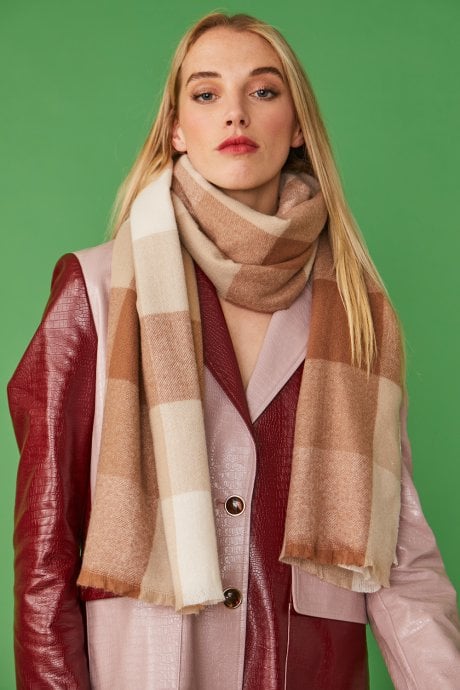 JAYLEY Cream Cashmere Blend Wrap