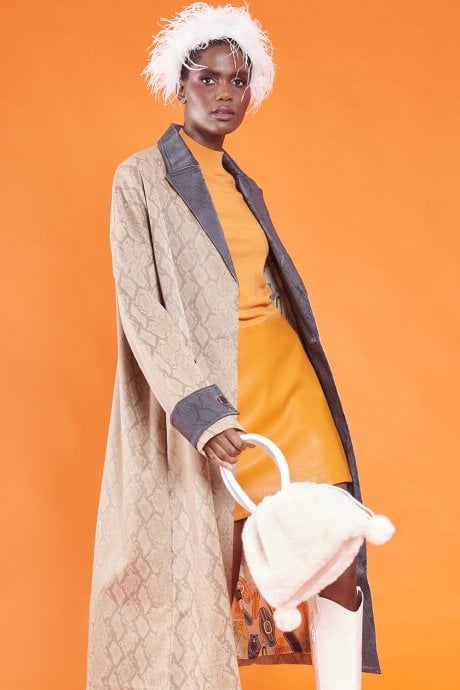 JAYLEY Cream Faux Fur Bag