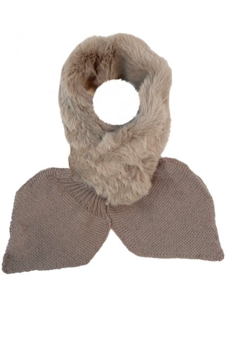 JAYLEY Cream Faux Fur Scarf