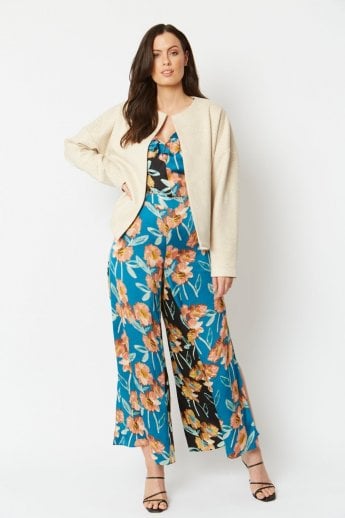 JAYLEY Cream Faux Suede Jacket