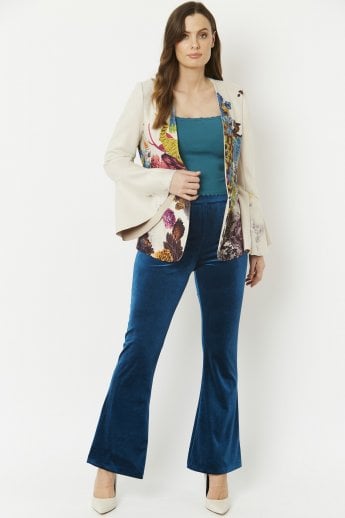 JAYLEY Cream Faux Suede Kate Jacket