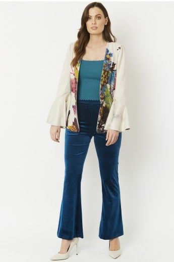 JAYLEY Cream Faux Suede Kate Jacket