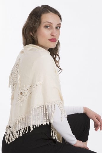 JAYLEY Cream Shawl