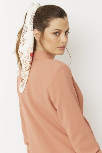 JAYLEY Cream Silk Blend Hair Scarf