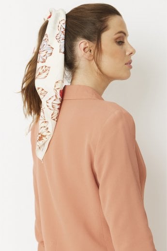 JAYLEY Cream Silk Blend Hair Scarf