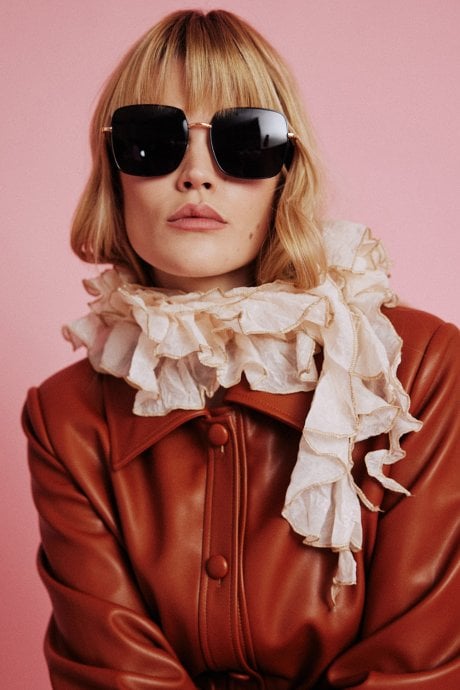 JAYLEY Cream Silk Chiffon Neck Scarf