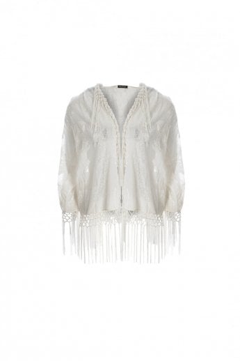 JAYLEY Cream Silk Devore Kimono