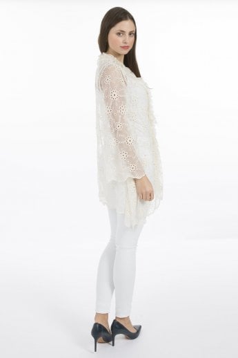 JAYLEY Cream Vintage Lace Jacket