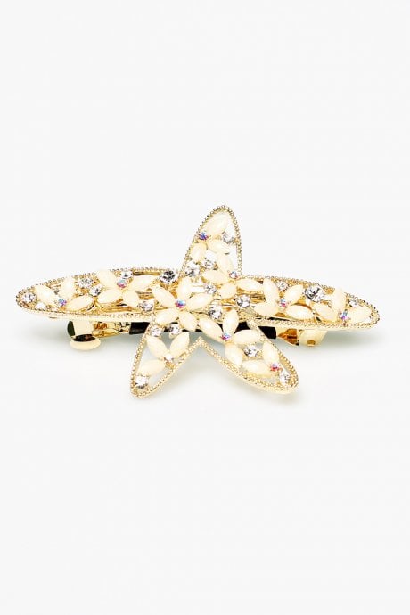 JAYLEY Crystal Embellished Gold Tone Hair Clip