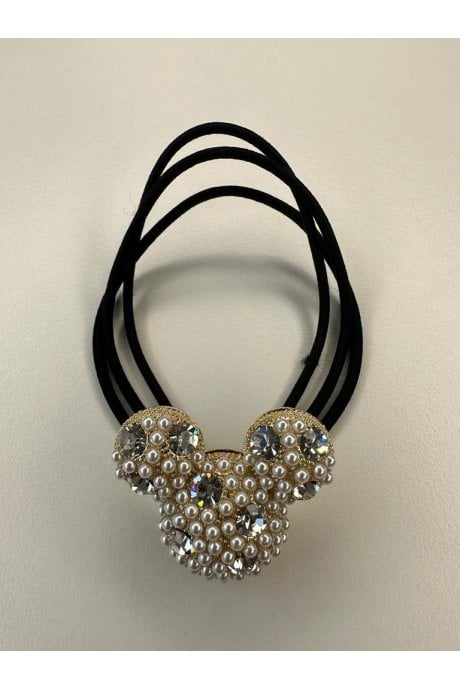JAYLEY Diamante Flower Bow Hair Bobble
