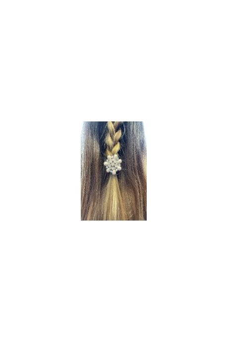 JAYLEY Diamante Flower Bow Hair Bobble