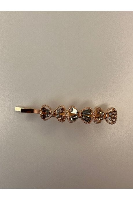 JAYLEY Diamantes Flower Bow Hair Slide
