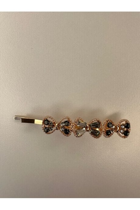 JAYLEY Diamantes Flower Bow Hair Slide