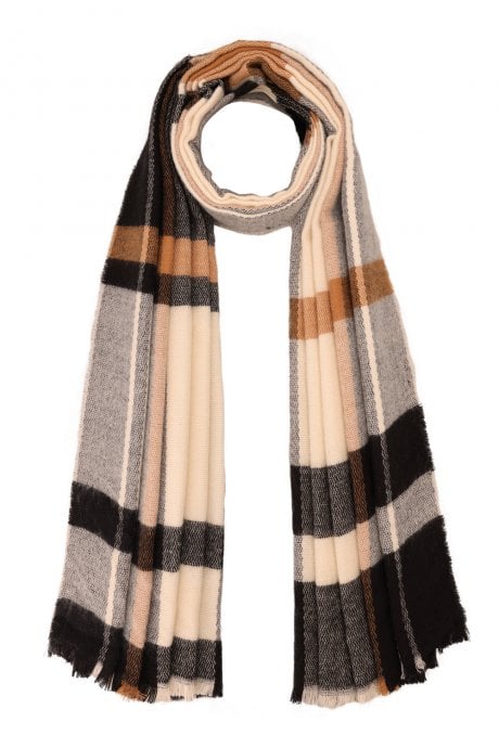 JAYLEY Etta Banana Peel Blend Check Wrap