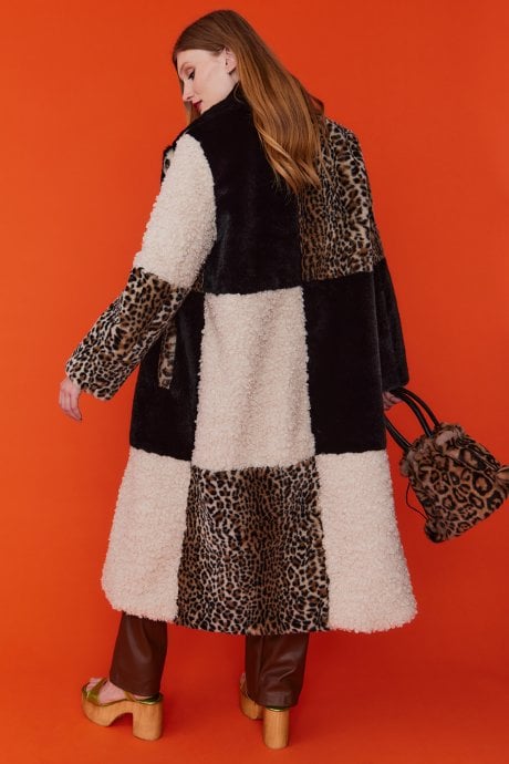 JAYLEY Faux Fur Long Coat
