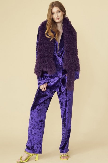 JAYLEY Faux Mongolian Fur Hound Scarf