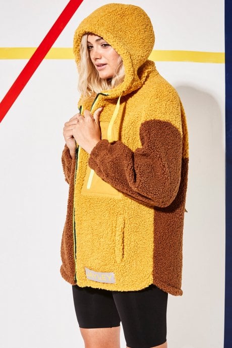 JAYLEY Faux Shearling Hooded Jacket