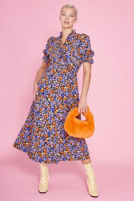 JAYLEY Floral Wrap Dress