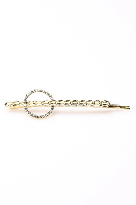 JAYLEY Gold Tone Stone Hair Slide