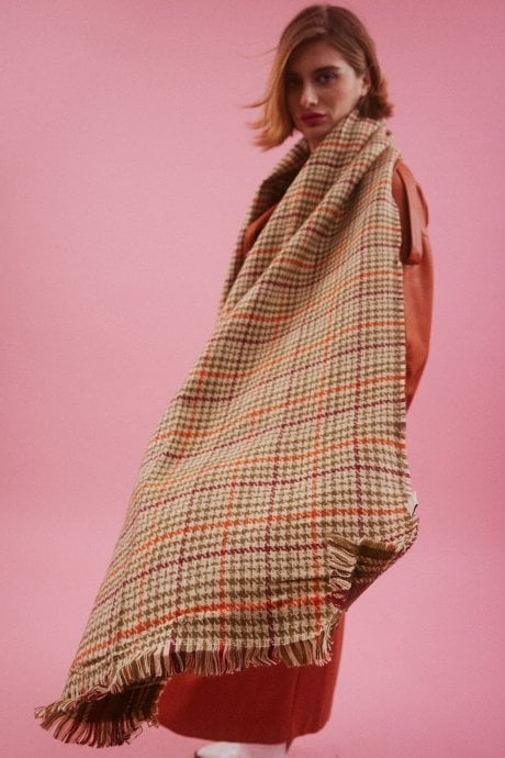 JAYLEY Green Cashmere Blend Wrap