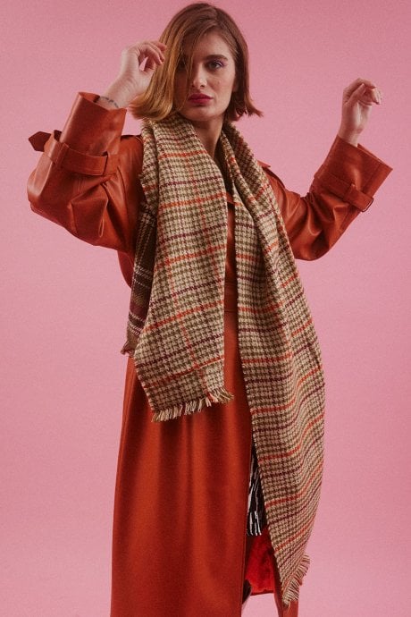 JAYLEY Green Cashmere Blend Wrap