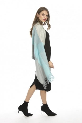 JAYLEY Green Cashmere Blend Wrap