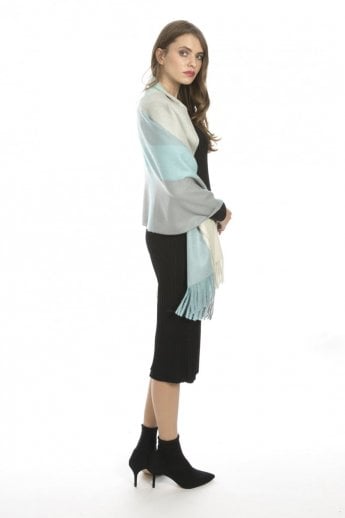 JAYLEY Green Cashmere Blend Wrap