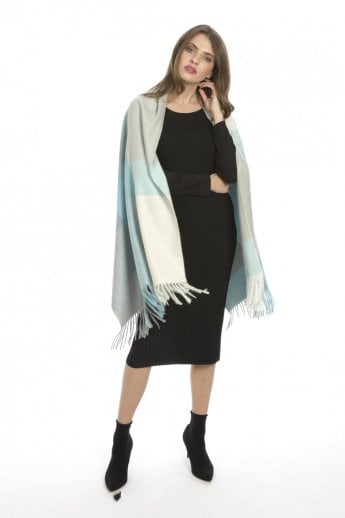 JAYLEY Green Cashmere Blend Wrap