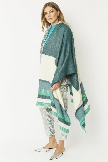 JAYLEY Green Cashmere Blend Wrap