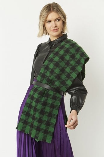 JAYLEY Green Cashmere Blend Wrap