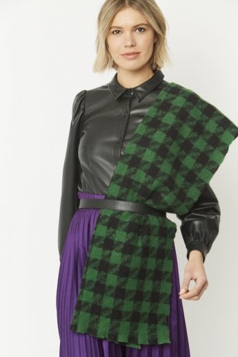 JAYLEY Green Cashmere Blend Wrap