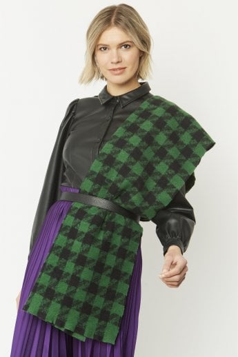 JAYLEY Green Cashmere Blend Wrap